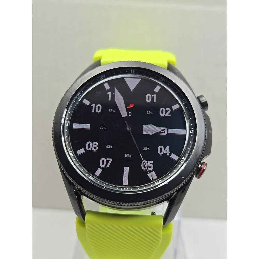 Samsung Galaxy Watch3 45mm LTE Mystic Black Smartwatch GPS Heart Rate Neon *READ